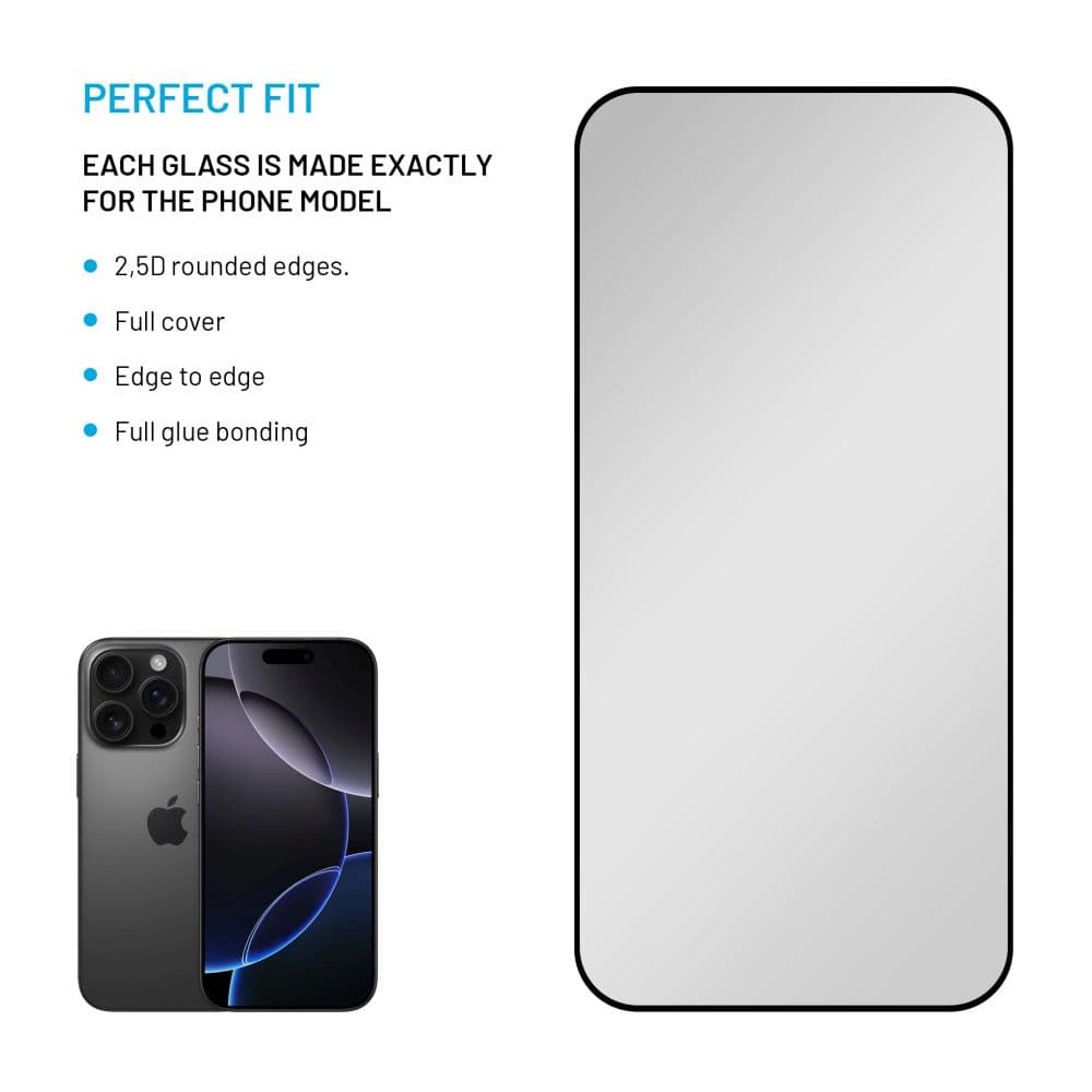 Ochranné tvrzené sklo FIXED Privacy Full-Cover pro Apple iPhone 16 Pro Max, lepení přes celý displej, černé - náhled 3