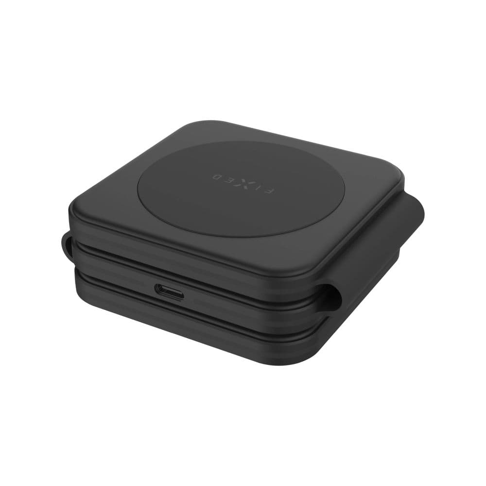 Bezdrátová skládací nabíječka 3v1 FIXED Flex pro Samsung, 15W+3W+15W, černá - náhled 3