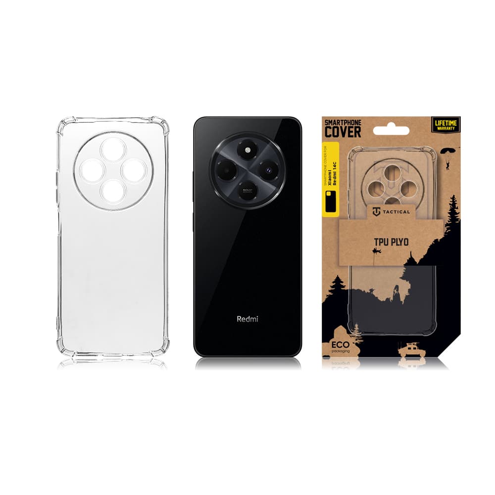 Zadní kryt Tactical Plyo pro Xiaomi Redmi 14C průhledný - náhled 3