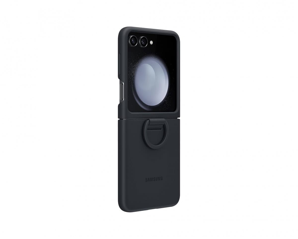Zadní kryt EF-PF731TNE Samsung Silikonový s Kroužkem pro Galaxy Z Flip 5 Indigo - náhled 3