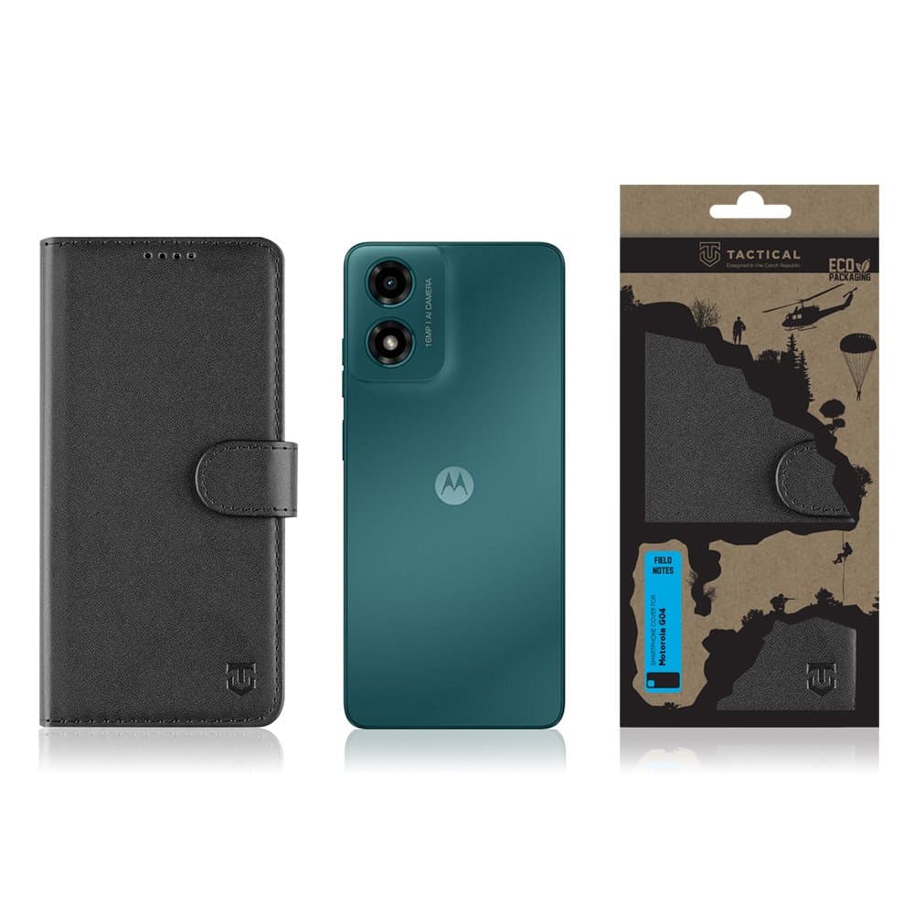 Knížkové pouzdro Tactical Field Notes pro Motorola G04 černé - náhled 3