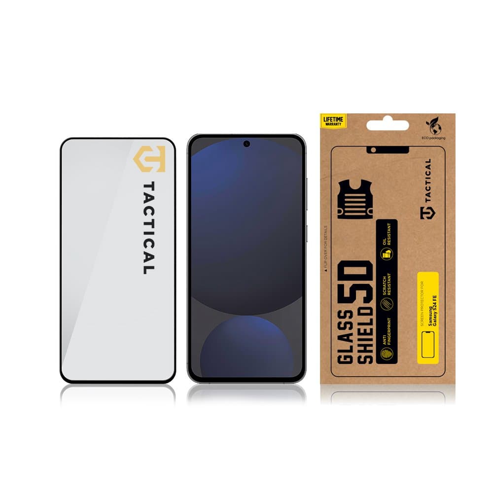 Tvrzené sklo Tactical pro Samsung S24 FE 5D černé - náhled 3