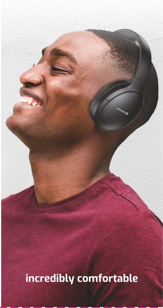 Sluchátka Swissten Pure Bluetooth ANC černá - náhled 3