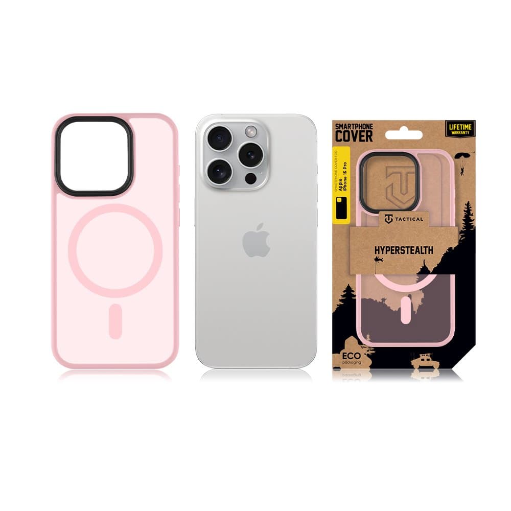 Zadní kryt Tactical MagForce Hyperstealth pro iPhone 15 Pro Pink Panther - náhled 3