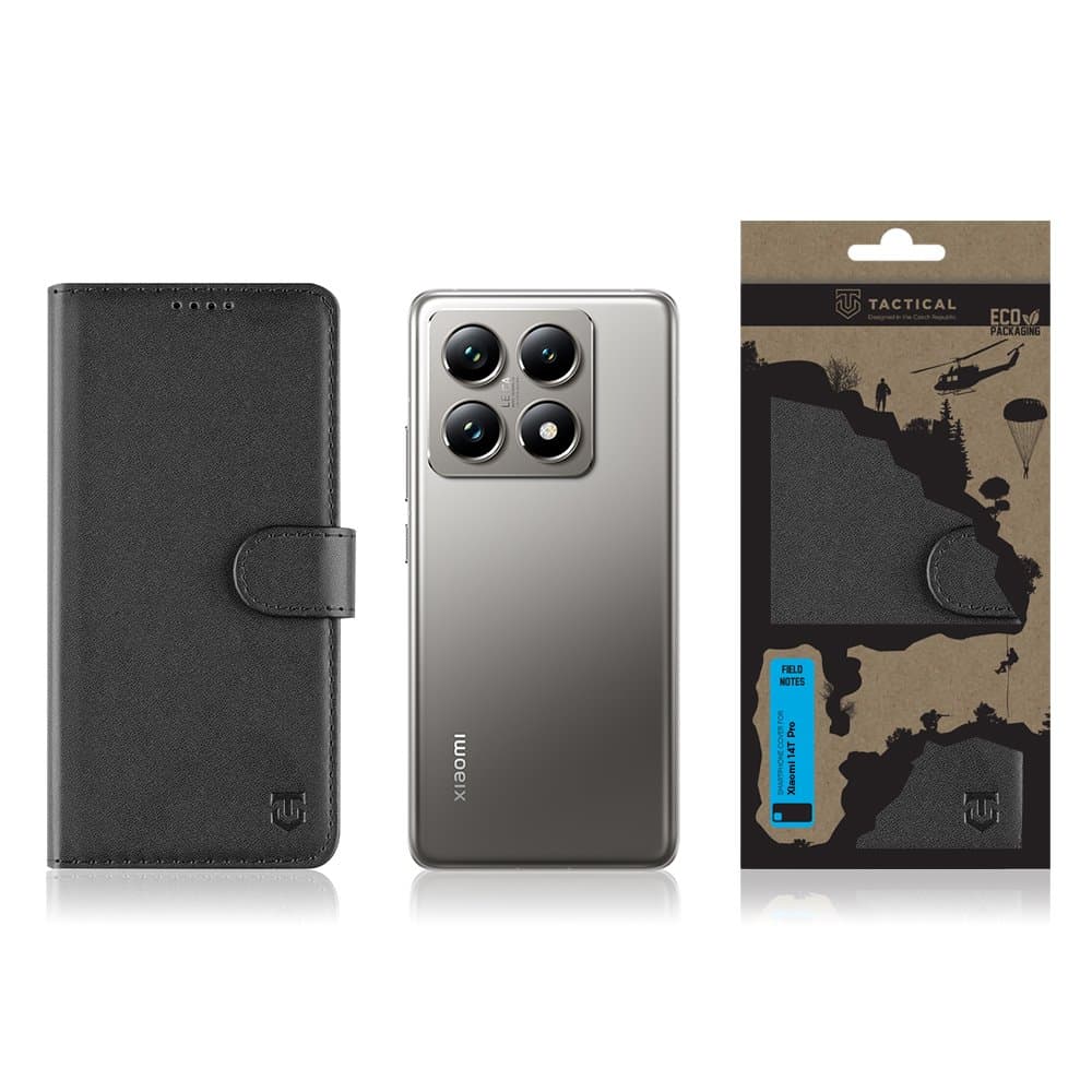 Knížkové pouzdro Tactical Field Notes pro Xiaomi 14T Pro Black - náhled 3