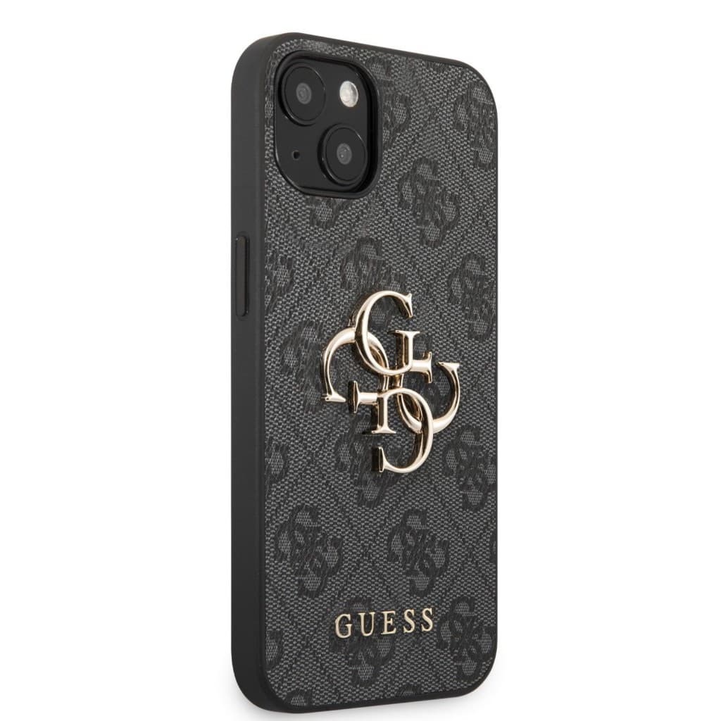 Guess PU 4G Metal Logo Zadní Kryt pro iPhone 13 Grey - náhled 3