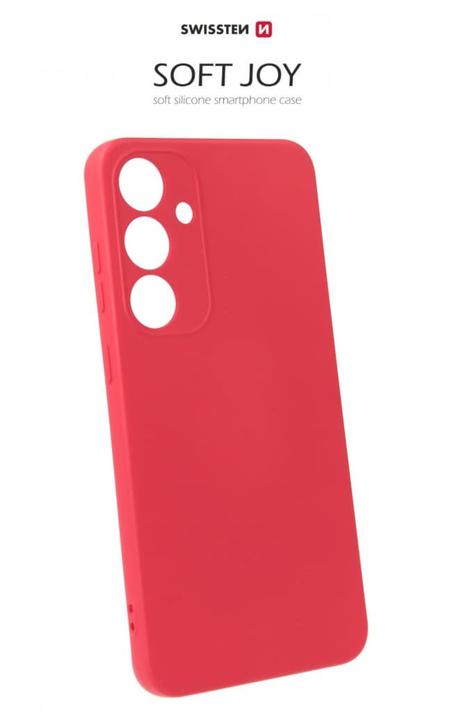 Zadní kryt Swissten Soft Joy pro Samsung Galaxy S25 5G červený - náhled 3
