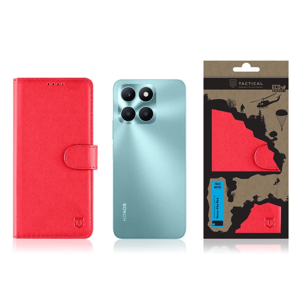 Knížkové pouzdro Tactical Field Notes pro Honor X6a Red - náhled 3