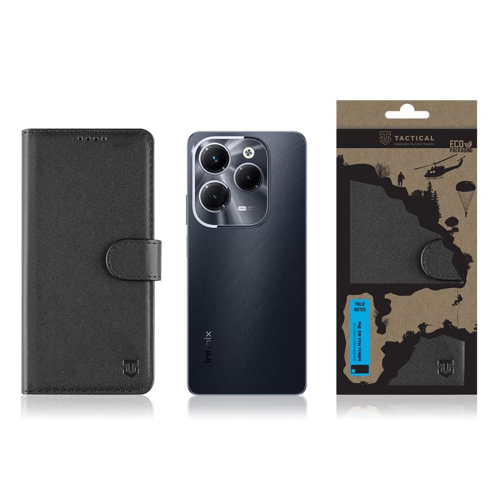 Knížkové pouzdro Tactical Field Notes pro Infinix Hot 40 Pro Black - náhled 3
