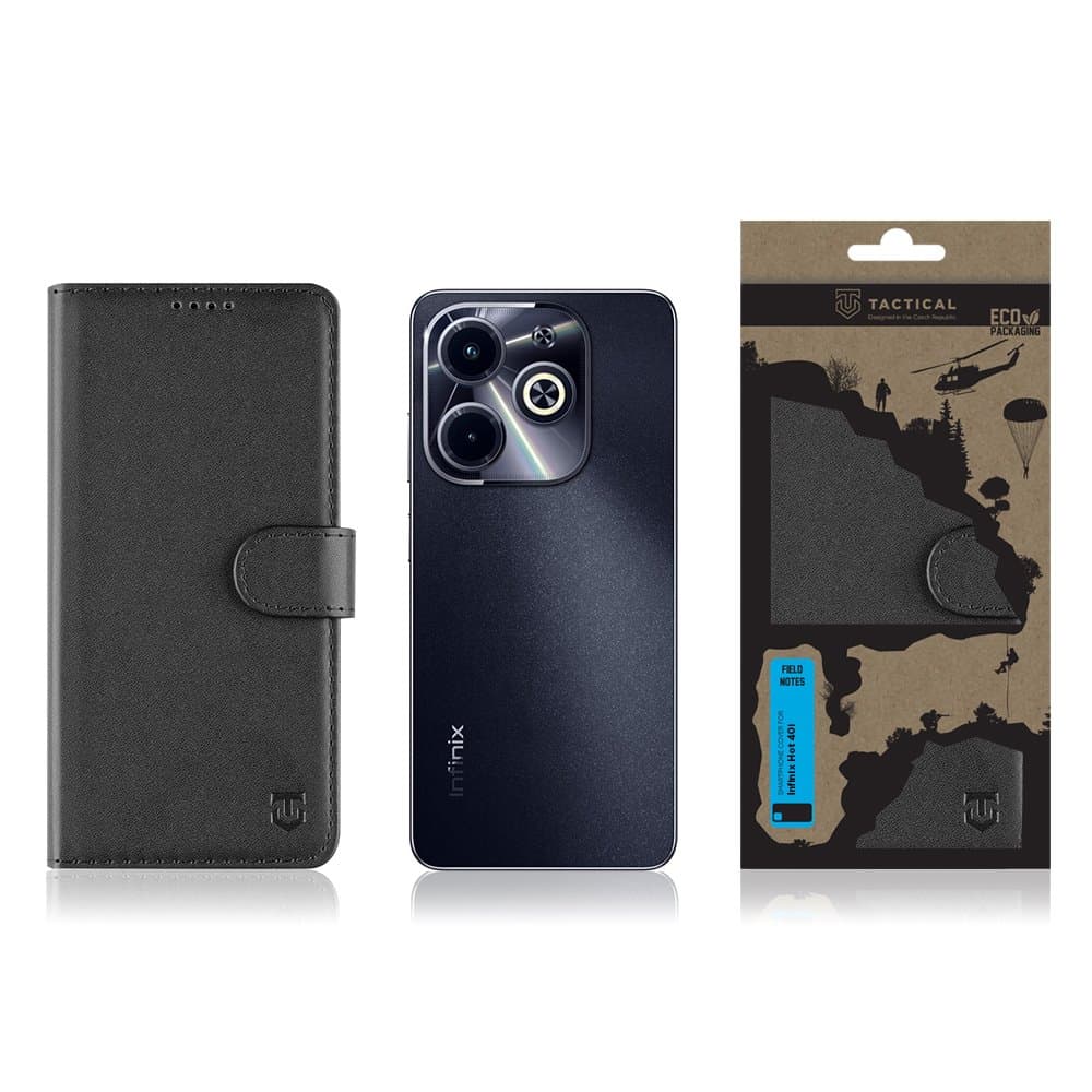 Knížkové pouzdro Tactical Field Notes pro Infinix Hot 40i Black - náhled 3