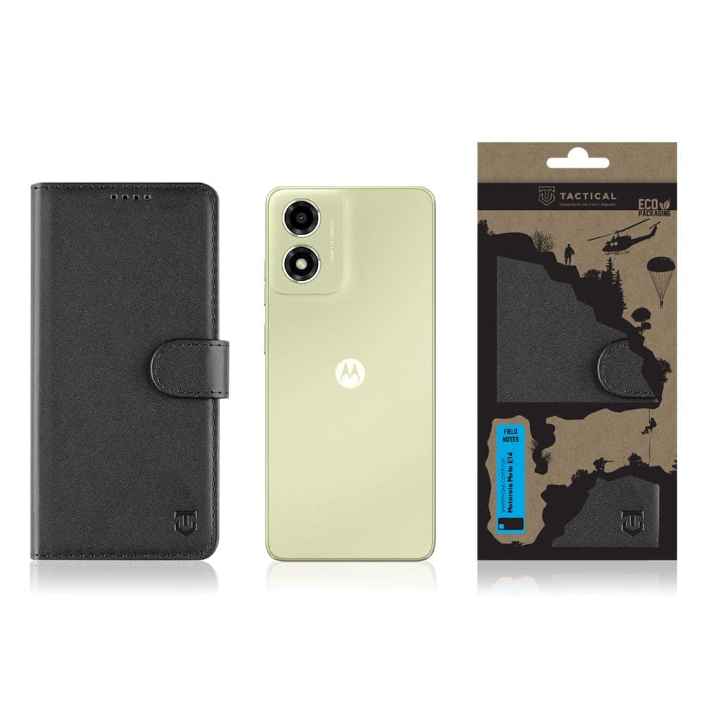 Knížkové pouzdro Tactical Field Notes pro Motorola E14 Black - náhled 3