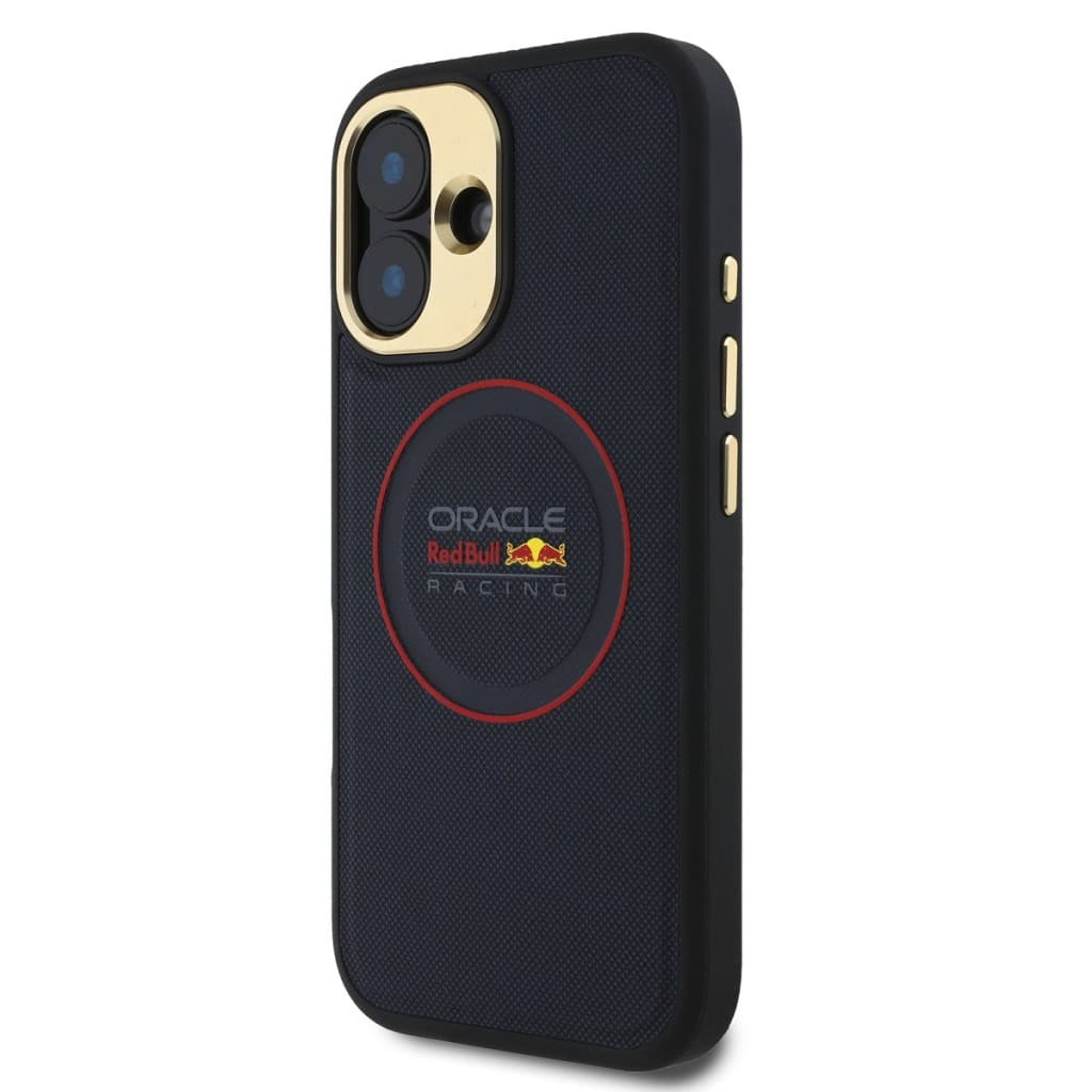 Zadní kryt Red Bull PU Leather Red Ring MagSafe pro iPhone 16 Navy - náhled 3