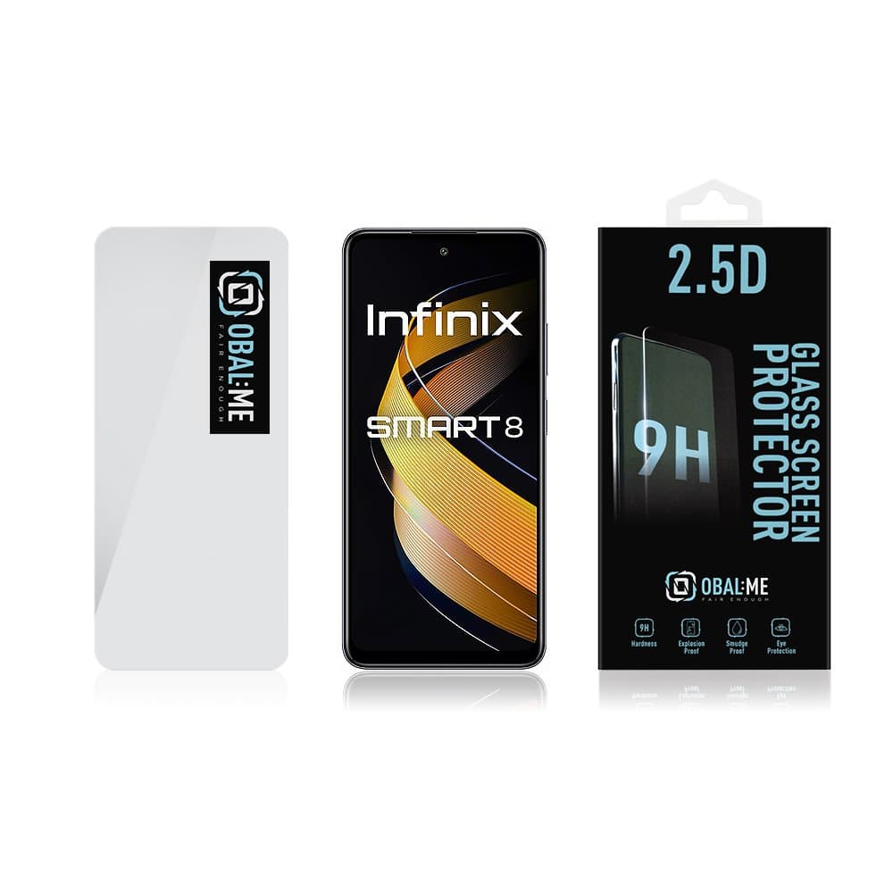 Tvrzené sklo OBAL:ME 2.5D pro Infinix Smart 8 Clear - náhled 3
