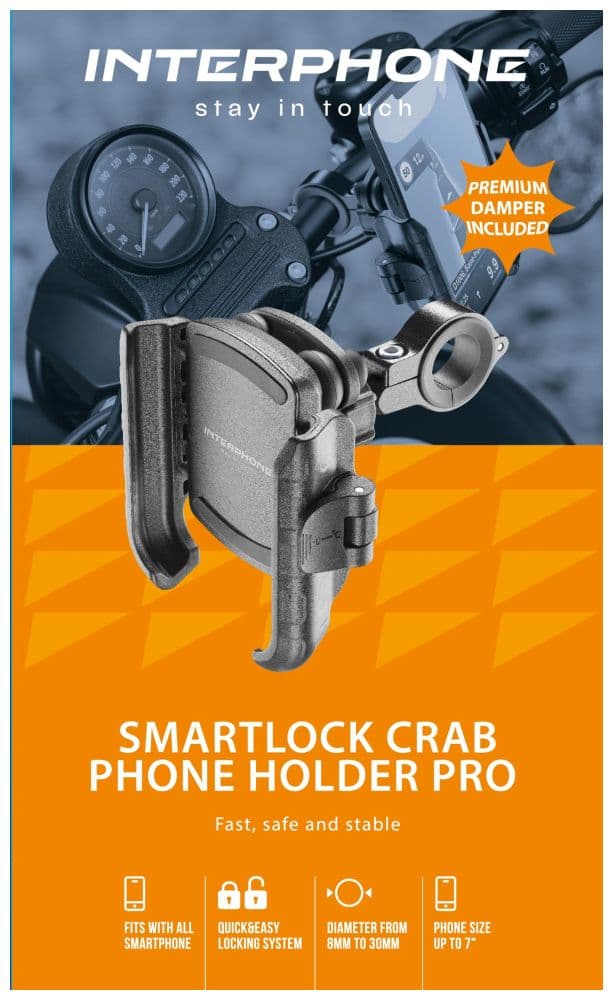 Univerzální držák na mobilní telefony Interphone Crab PRO s antivibrací - náhled 3
