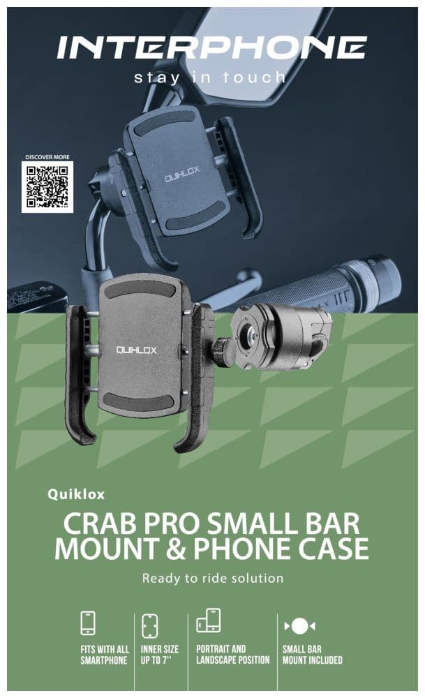 Univerzální držák Interphone Crab QUIKLOX, úchyt na zrcátko - náhled 3