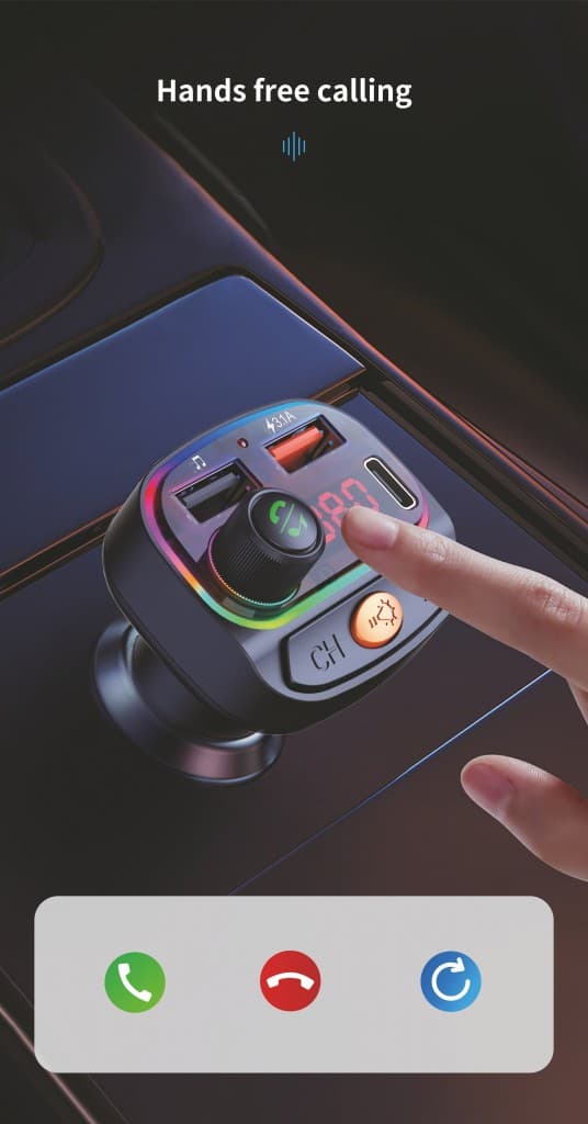 FM Transmitter RGB Swissten černý - náhled 3