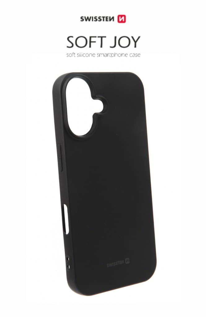 Zadní kryt Swissten Soft Joy pro iPhone 16e černý - náhled 3
