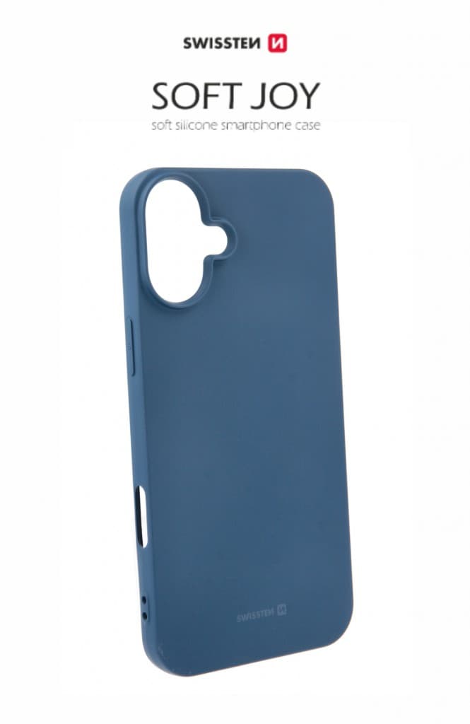 Zadní kryt Swissten Soft Joy pro iPhone 16e modrý - náhled 3