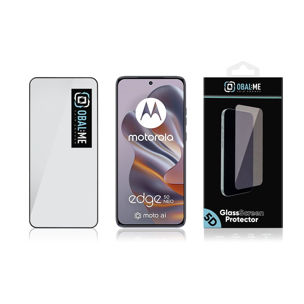 Tvrzené sklo OBAL:ME 5D pro Motorola Edge 50 Neo Black - náhled 3