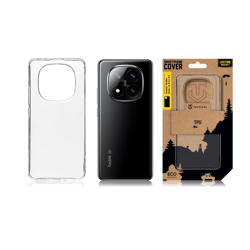 Zadní kryt Tactical pro Xiaomi Redmi Note 14 Pro+ 5G průhledný - náhled 3