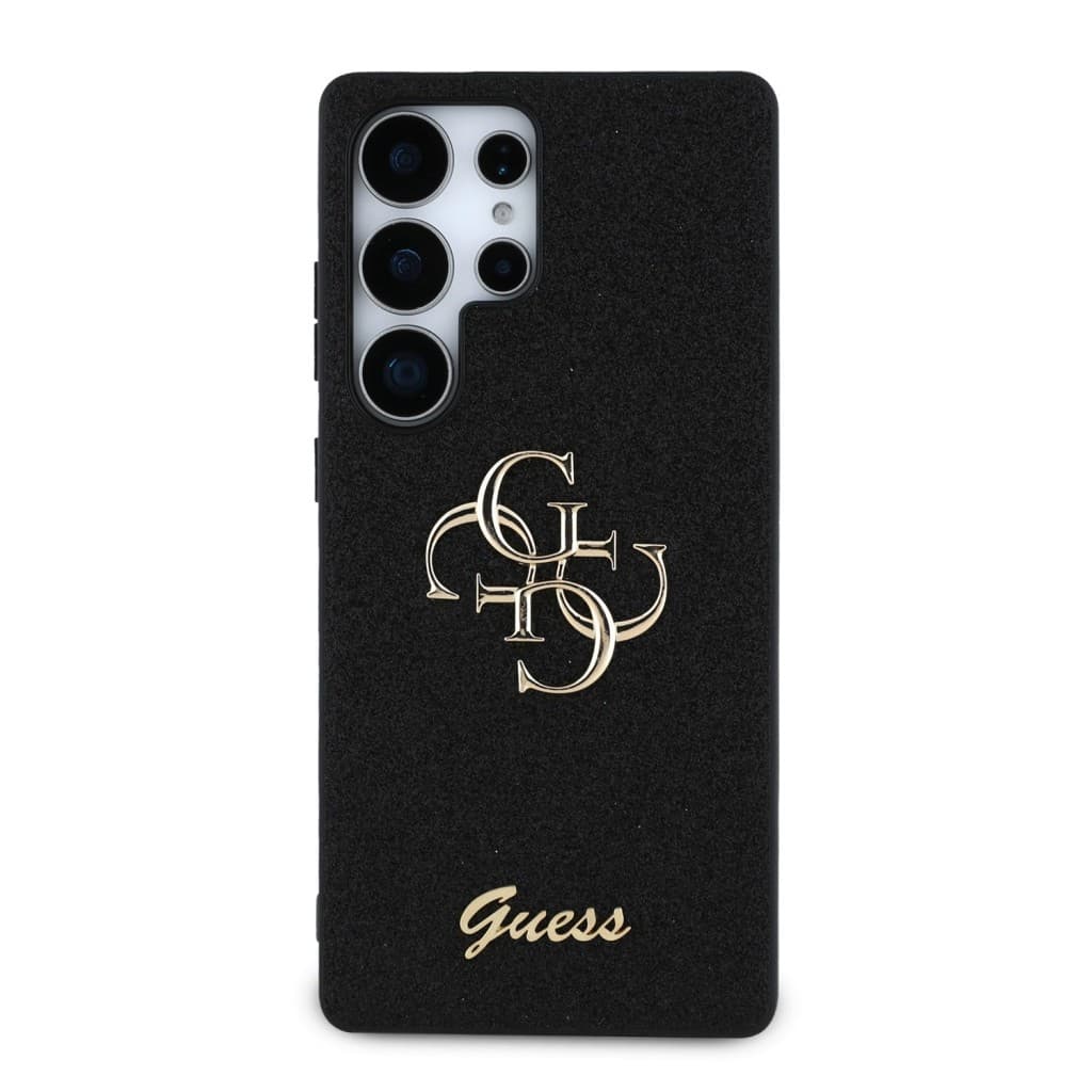 Zadní kryt Guess PU Fixed Glitter 4G Metal Logo pro Samsung Galaxy S25 Ultra Black - náhled 3