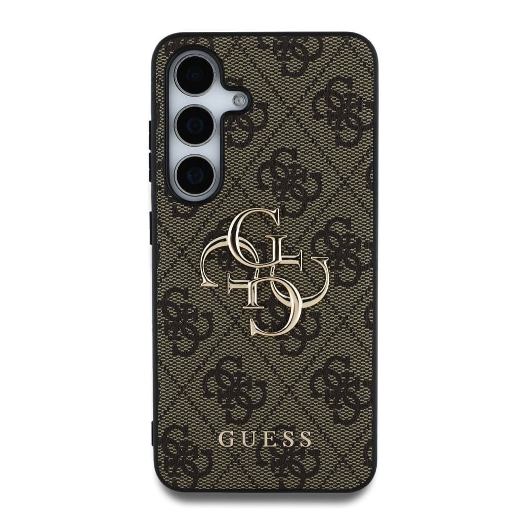 Zadní kryt Guess PU 4G Metal Logo pro Samsung Galaxy S25+ Brown - náhled 3