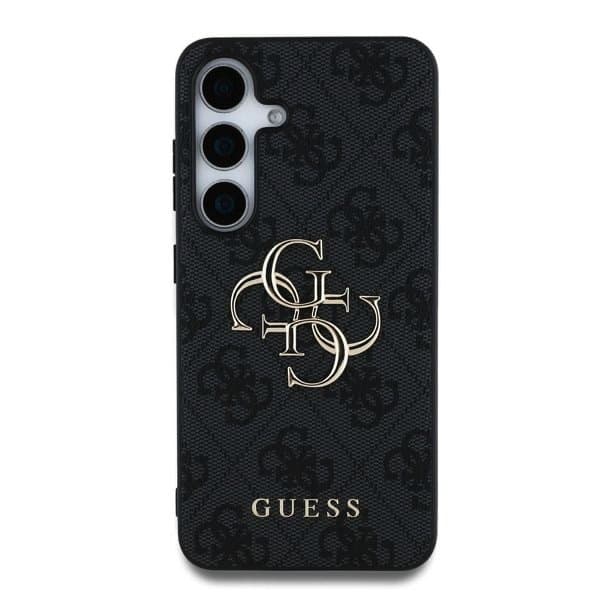 Zadní kryt Guess PU 4G Metal Logo pro Samsung Galaxy S25 Grey - náhled 3