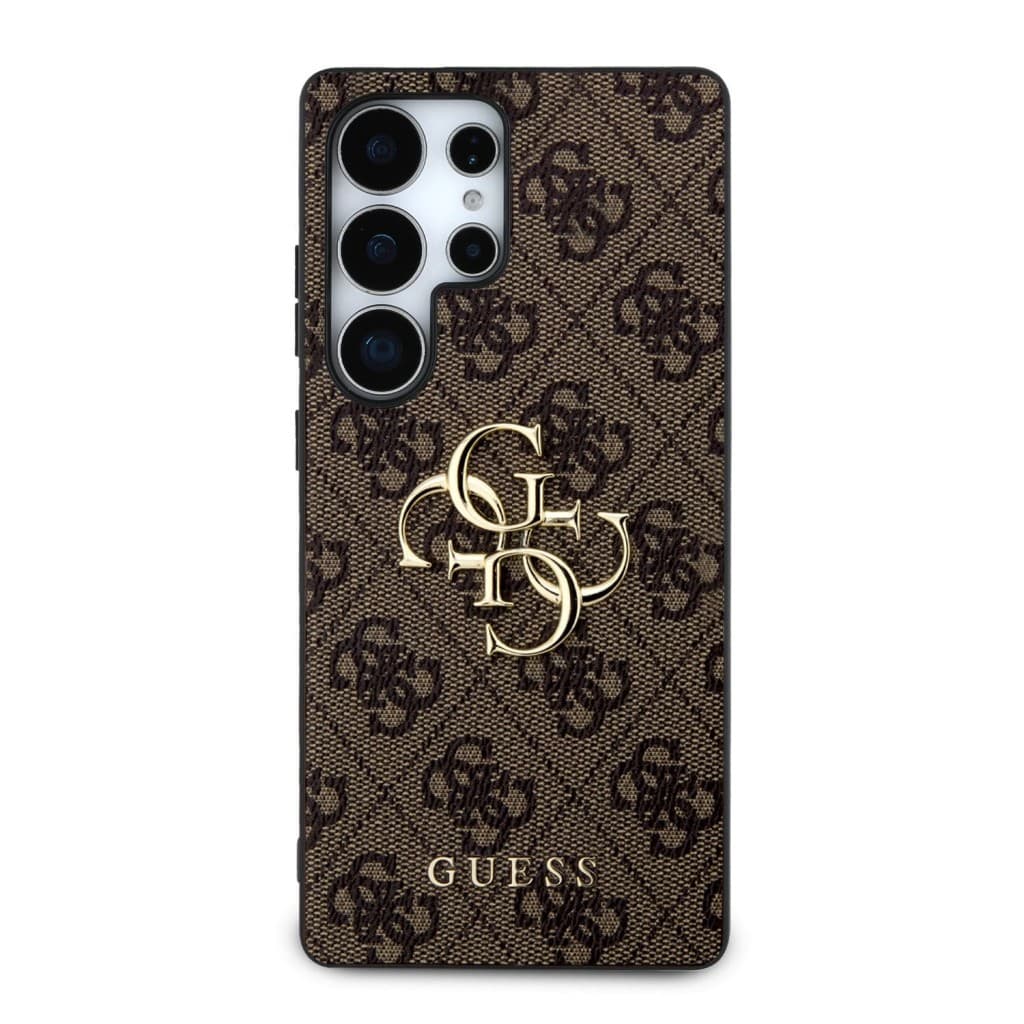 Zadní kryt Guess PU 4G Metal Logo pro Samsung Galaxy S25 Ultra Brown - náhled 3
