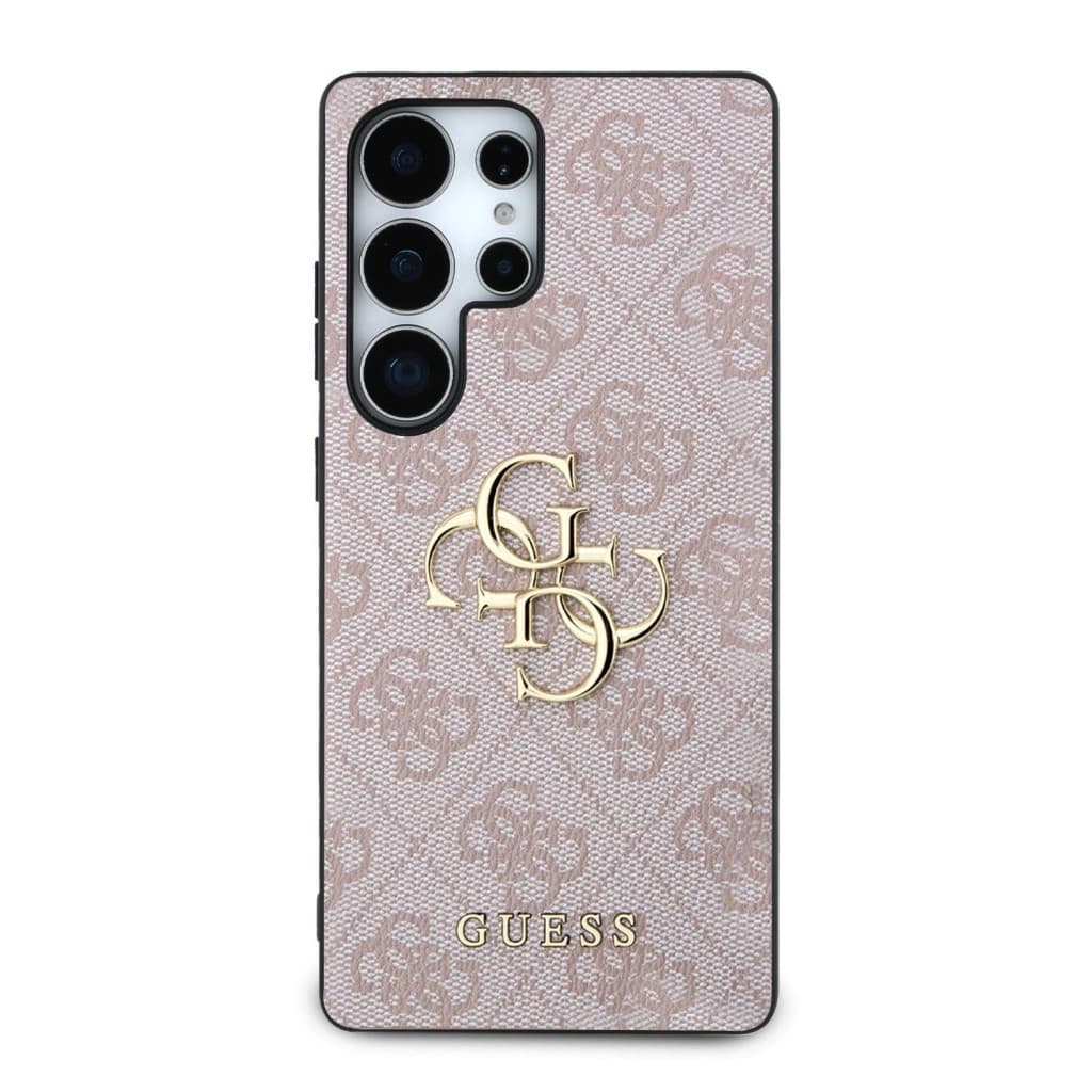 Zadní kryt Guess PU 4G Metal Logo pro Samsung Galaxy S25 Ultra Pink - náhled 3