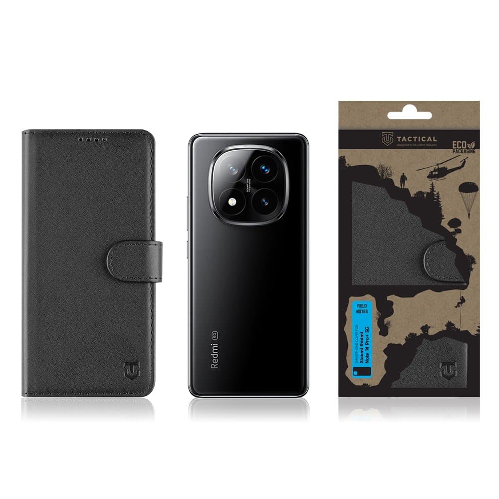 Knížkové pouzdro Tactical Field Notes pro Xiaomi Redmi Note 14 Pro+ 5G Black - náhled 3