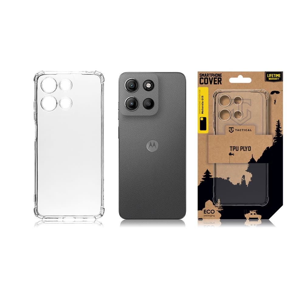 Zadní kryt Tactical Plyo pro Motorola G15 průhledný - náhled 3