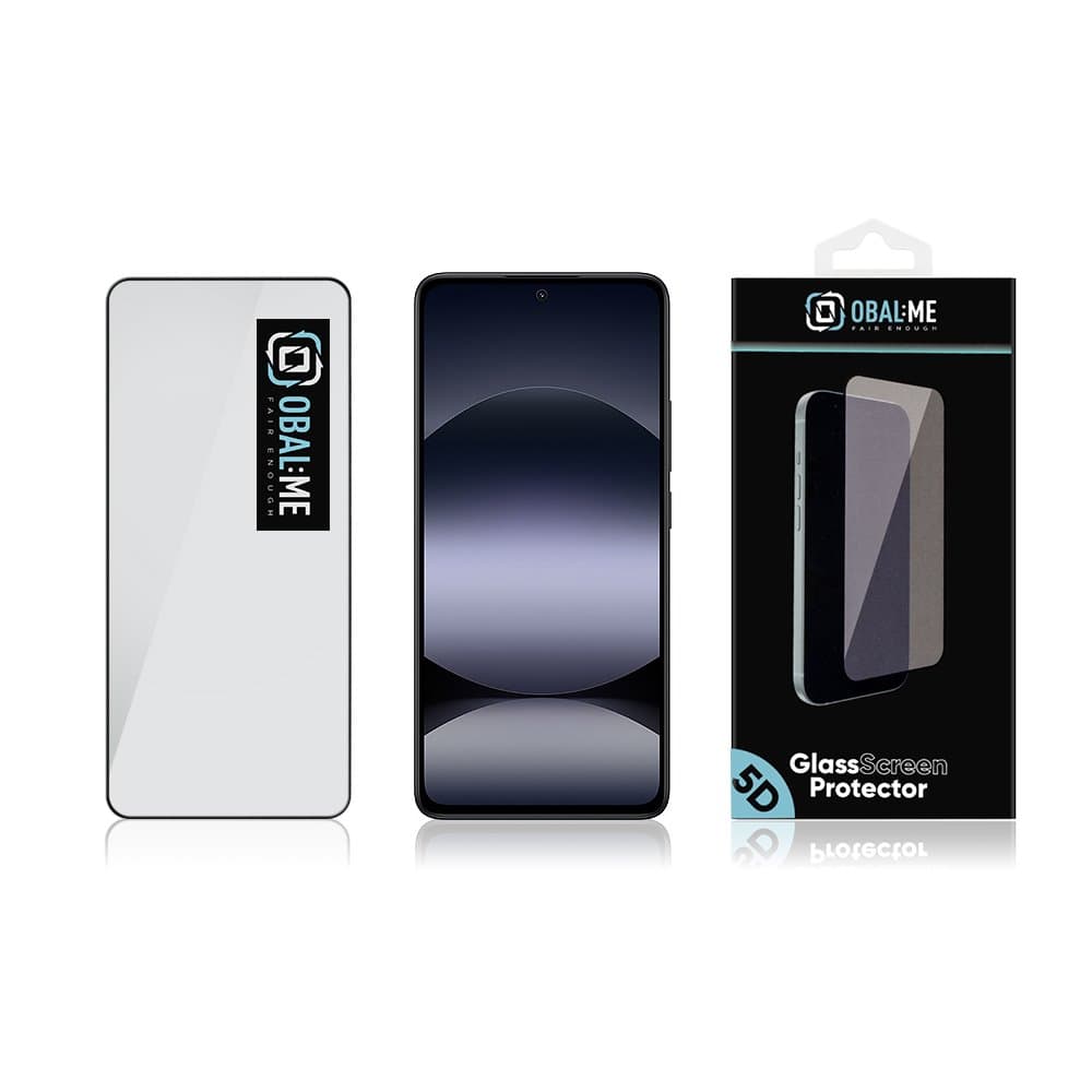 Tvrzené sklo OBAL:ME 5D pro Xiaomi Redmi Note 14 4G-5G-14S-Poco M7 Pro 5G Black - náhled 3