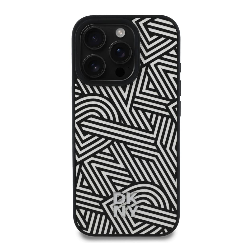 Zadní kryt DKNY PU Leather Crosswalk Pattern Magsafe pro iPhone 16 Pro Ivory - náhled 3