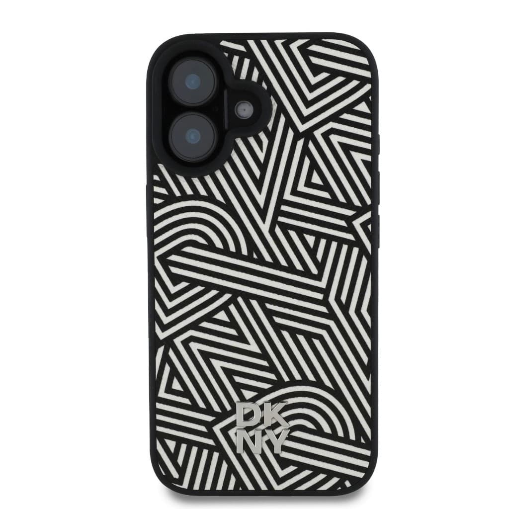 Zadní kryt DKNY PU Leather Crosswalk Pattern Magsafe pro iPhone 16 Ivory - náhled 3