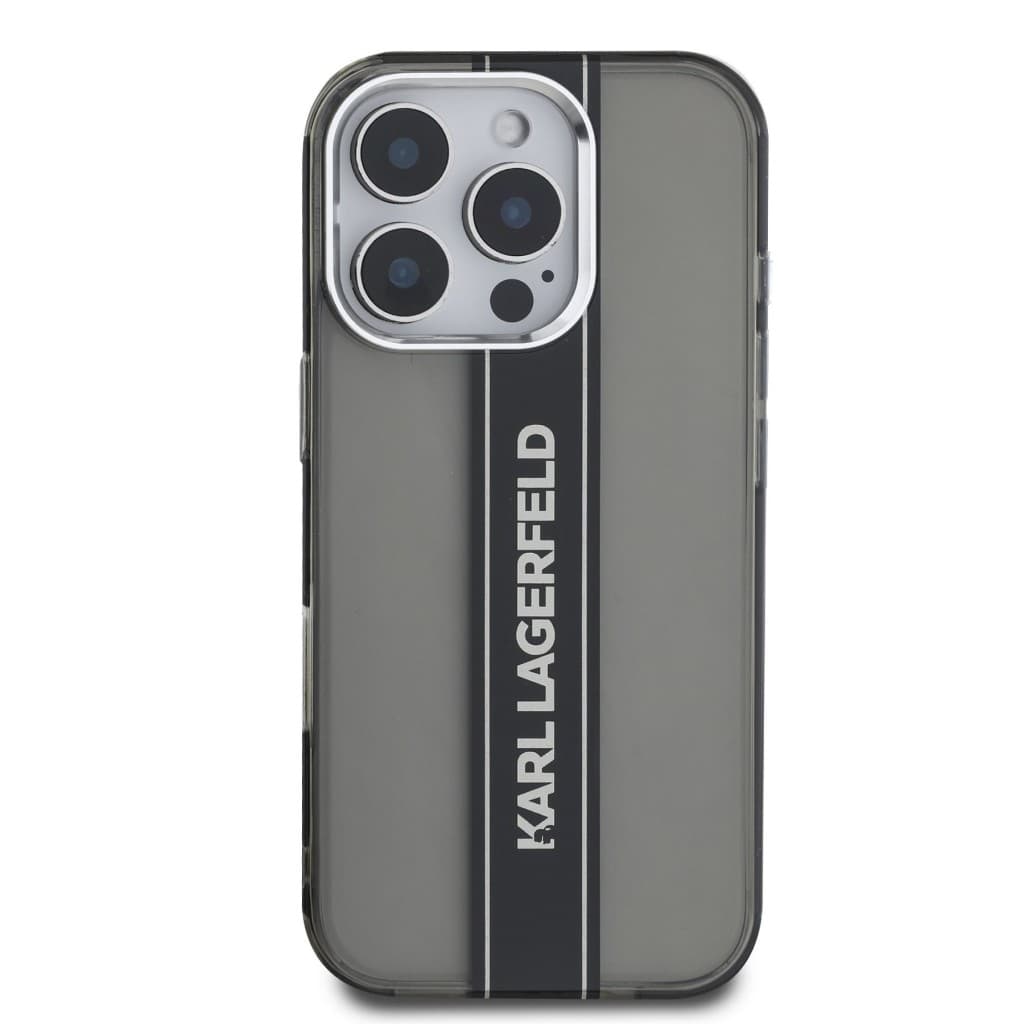 Zadní kryt Karl Lagerfeld IML Stripe Logo pro iPhone 16 Pro Max Black - náhled 3
