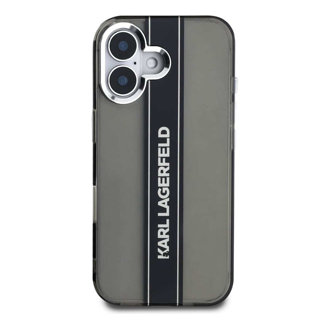 Zadní kryt Karl Lagerfeld IML Stripe Logo pro iPhone 16 Black - náhled 3