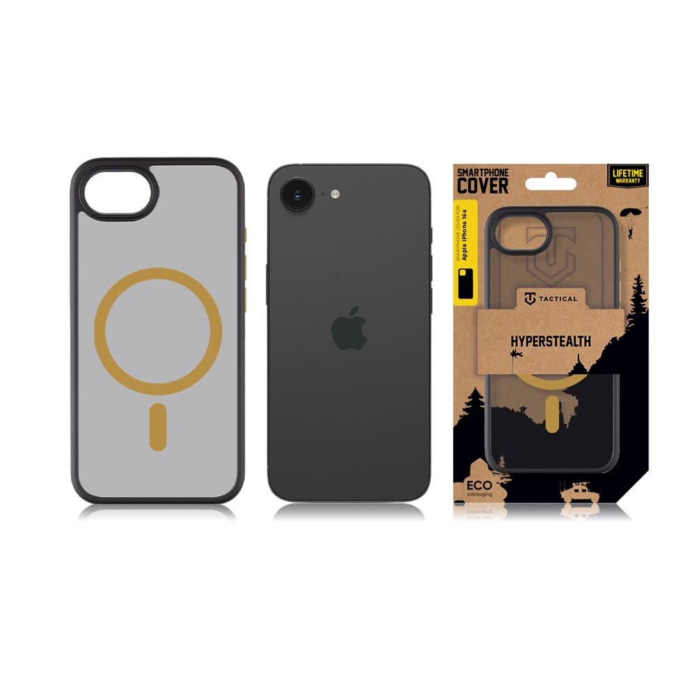 Zadní kryt Tactical MagForce Hyperstealth 2.0 pro iPhone 16e Black-Yellow - náhled 3