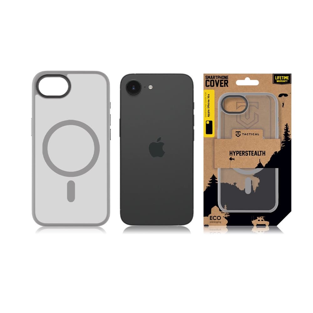 Zadní kryt Tactical MagForce Hyperstealth pro iPhone 16e Light Grey - náhled 3