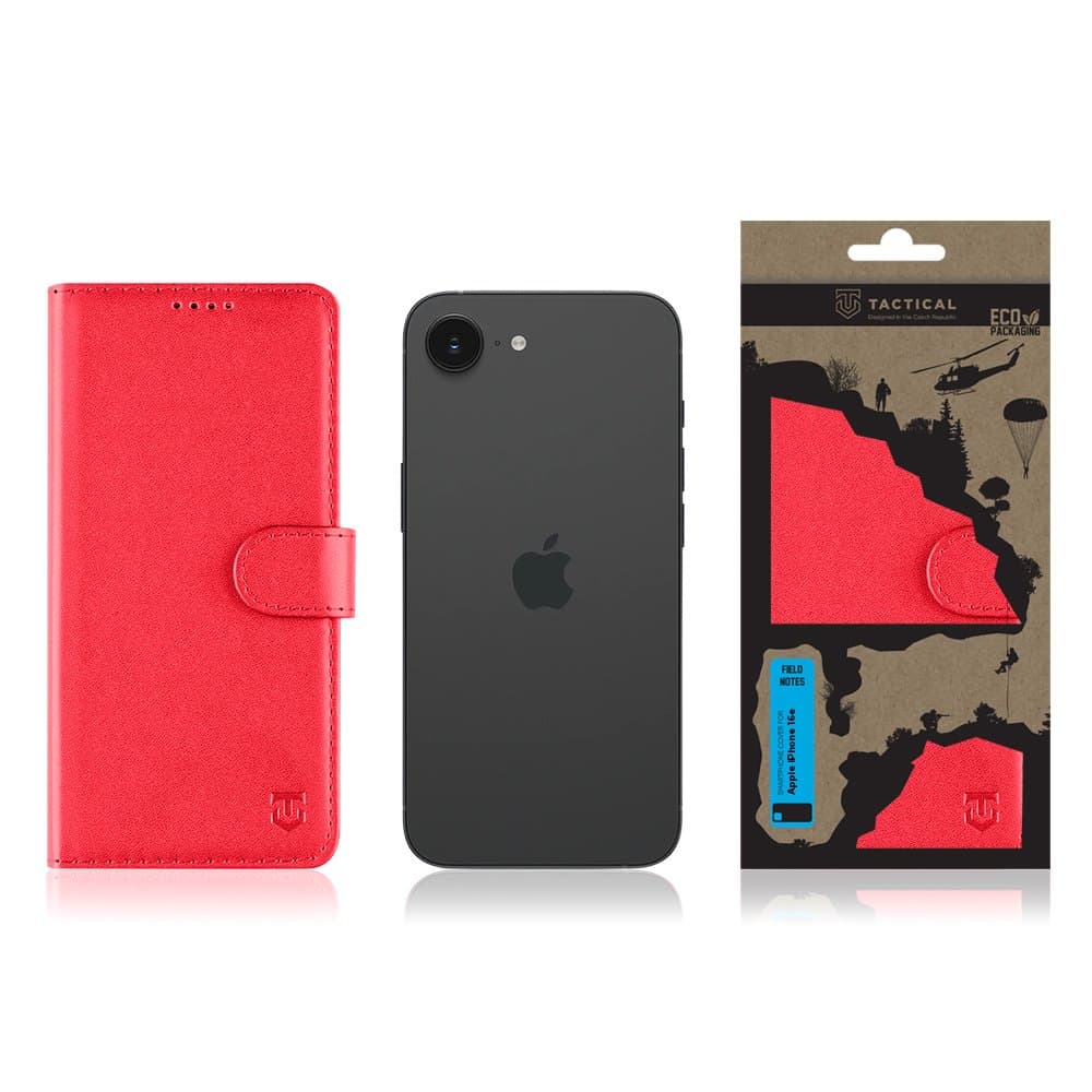 Knížkové pouzdro Tactical Field Notes pro Apple iPhone 16e Red - náhled 3