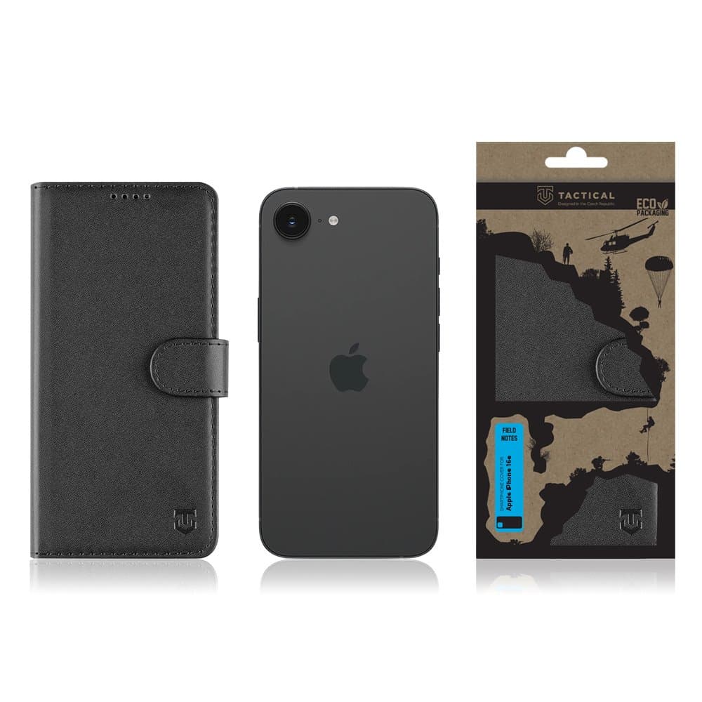Knížkové pouzdro Tactical Field Notes pro Apple iPhone 16e Black - náhled 3