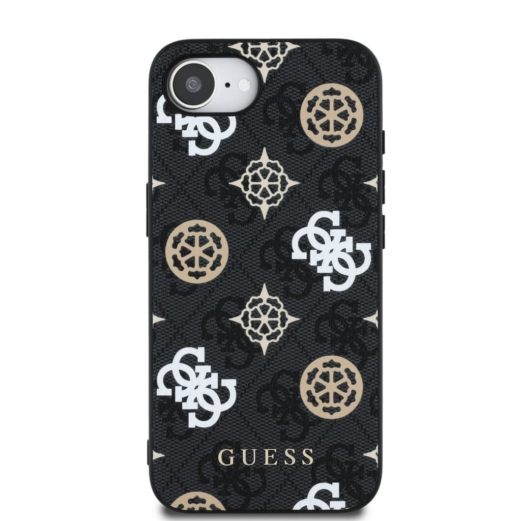 Zadní kryt Guess PU 4G Peony MagSafe pro iPhone 16e Black - náhled 3