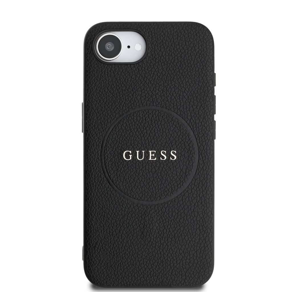Zadní kryt Guess PU Grained Classic Logo MagSafe pro iPhone 16e Black - náhled 3