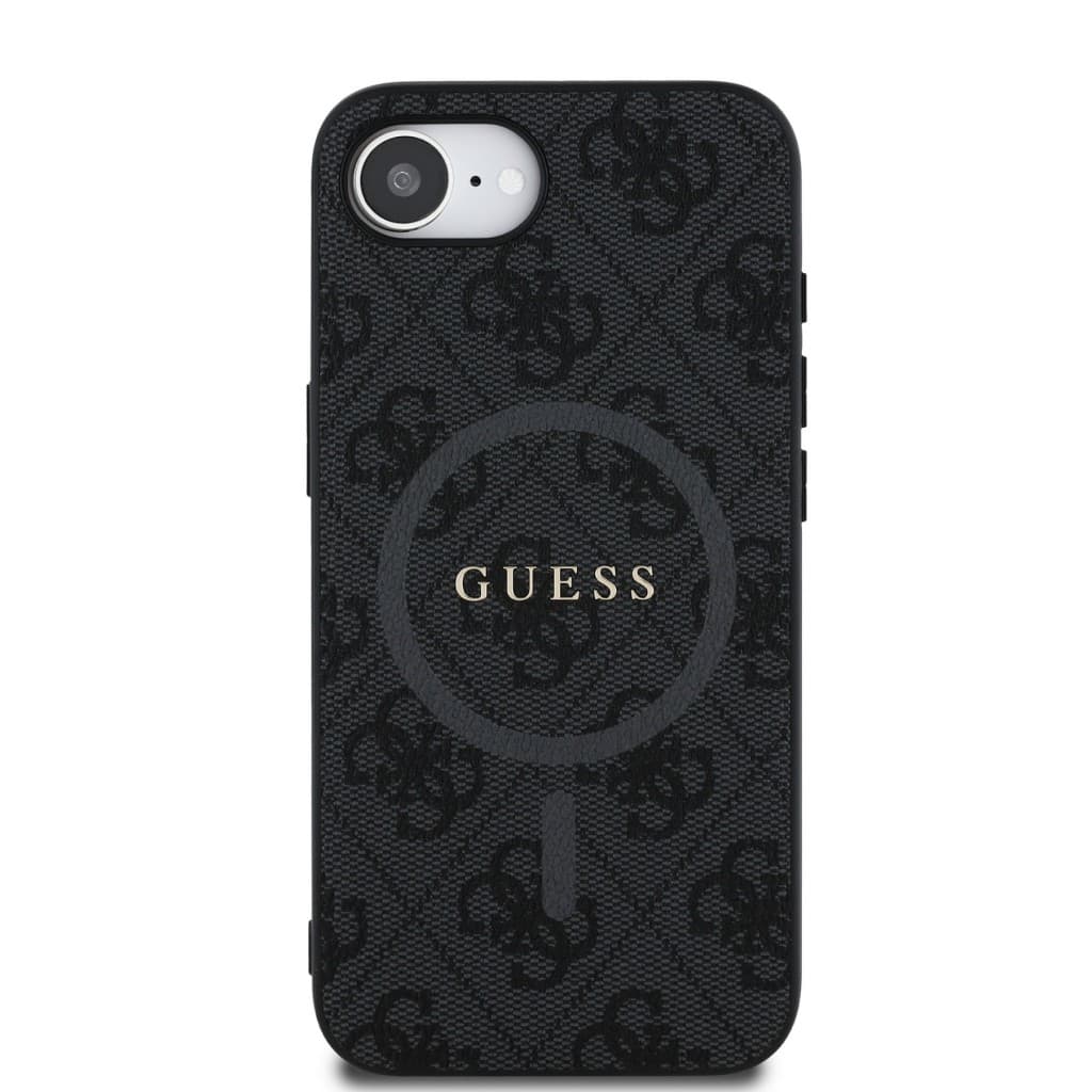 Zadní kryt Guess PU Leather 4G Colored Ring MagSafe pro iPhone 16e Black - náhled 3