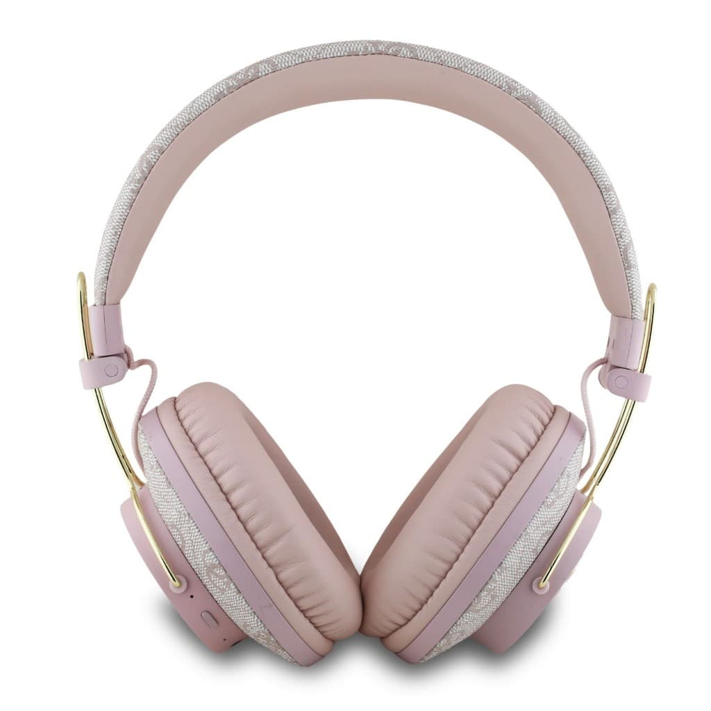Bezdrátová sluchátka Guess PU 4G Metal Logo ENC Pink - náhled 3