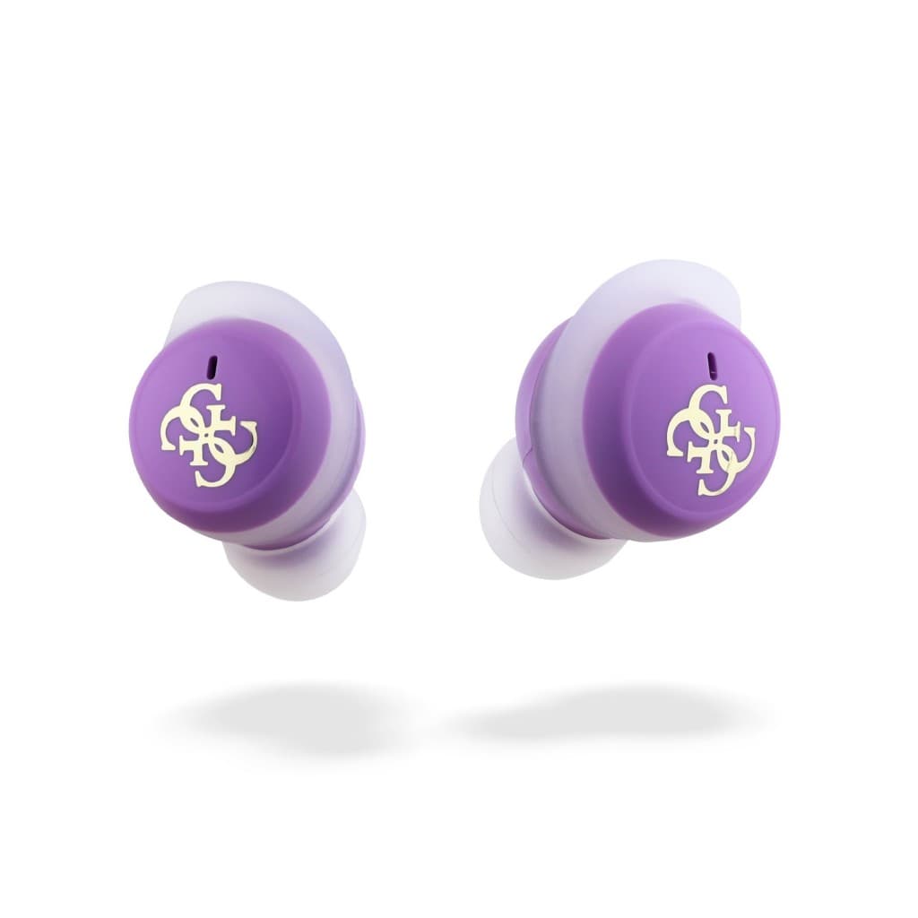 Bezdrátová sluchátka Guess 4G Logo Mini TWS Purple - náhled 3