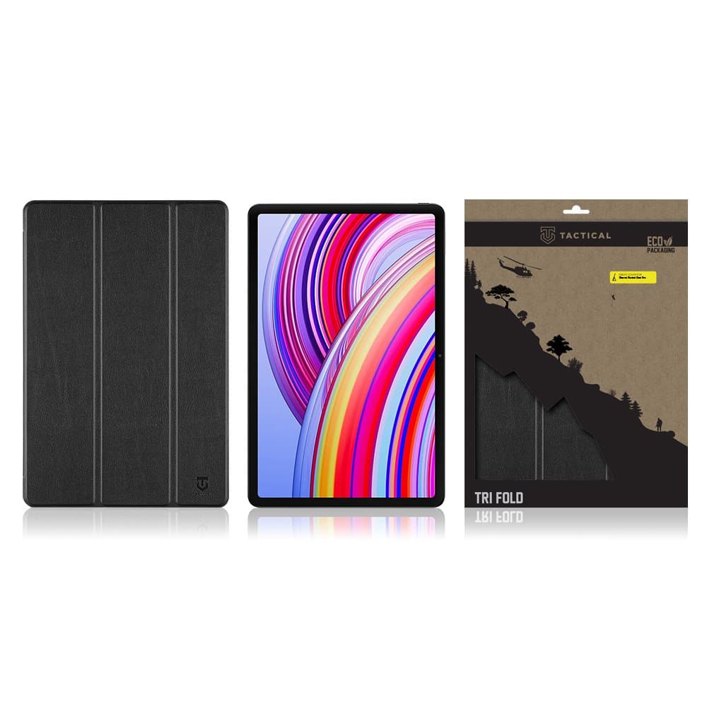 Pouzdro Tactical Book Tri Fold pro Xiaomi Redmi Pad Pro Black - náhled 3