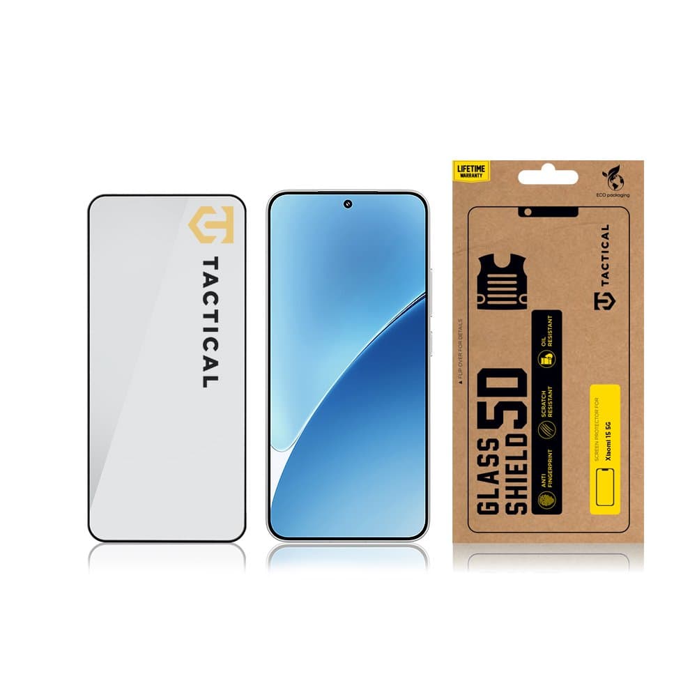 Tvrzené sklo Tactical pro Xiaomi 15 5G 5D černé - náhled 3