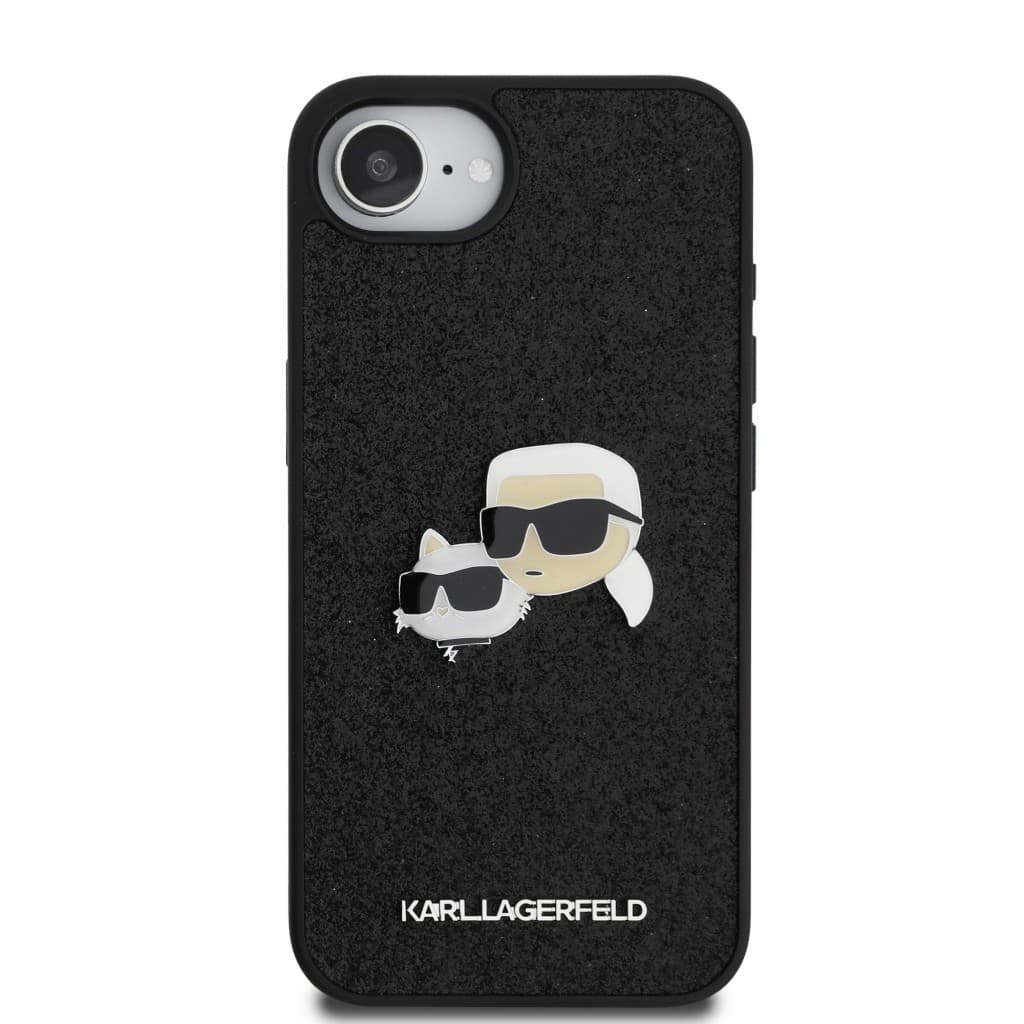 Zadní kryt Karl Lagerfeld Fixed Glitter Metal K&amp;CH pro iPhone 16e Black - náhled 3