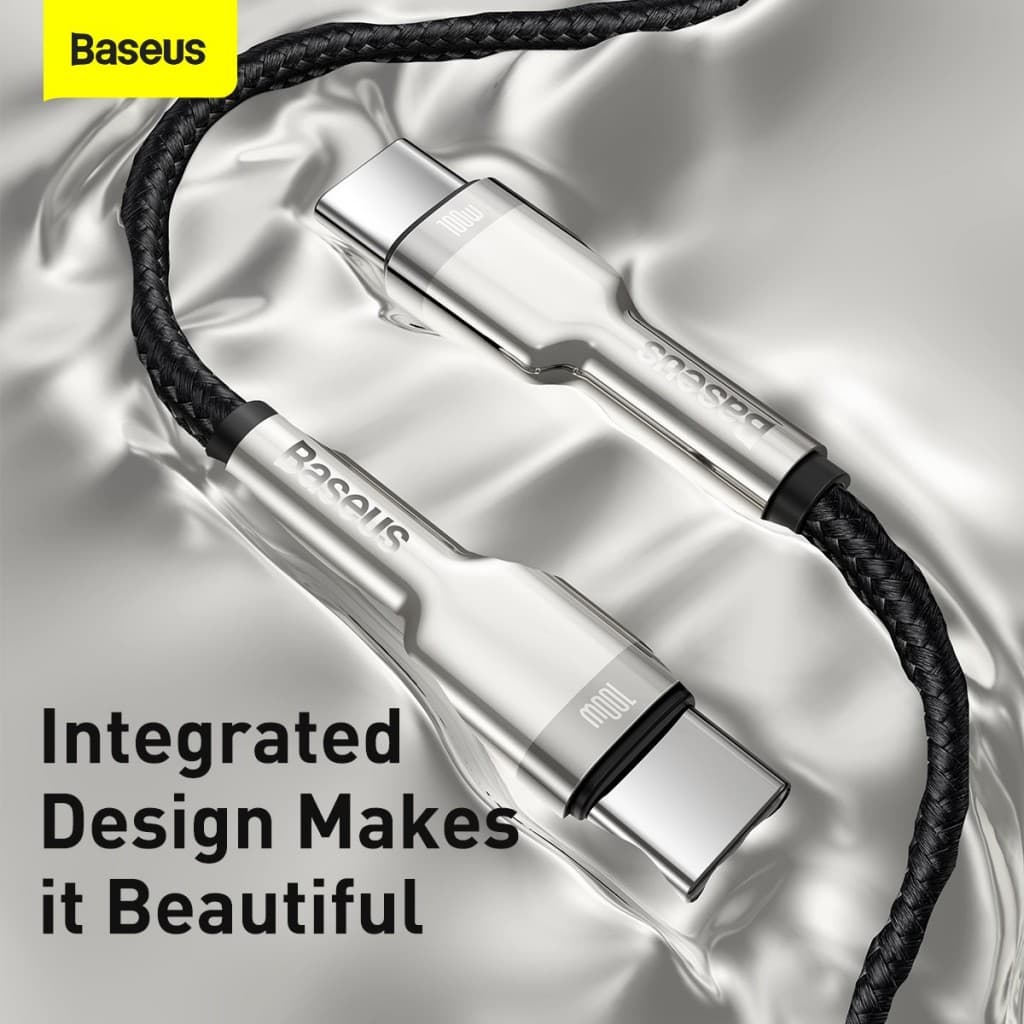 Datový kabel Baseus Cafule Metal Series USB-C - USB-C 100W 2m Black - náhled 3