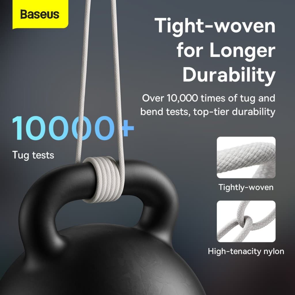 Datový kabel Baseus Dynamic Series Fast Charging USB-A - USB-C 100W 2m White - náhled 3